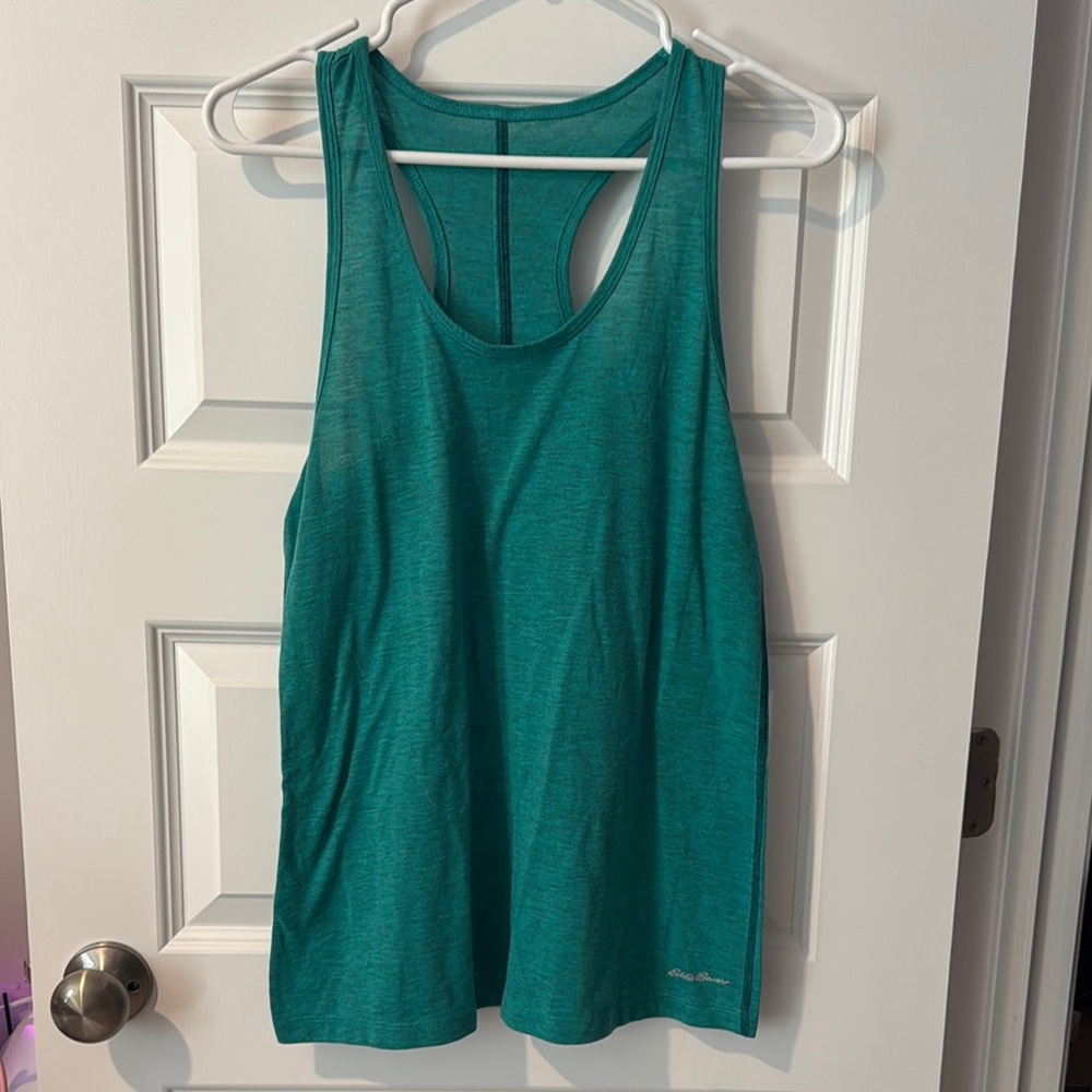 Eddie Bauer Green Relaxed Sleeveless Tank Top